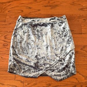 Elegant Blue Velvet Skirt